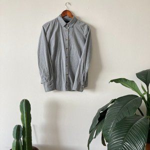 J. Crew Perfect Shirt Blue Dot Button Down - 8